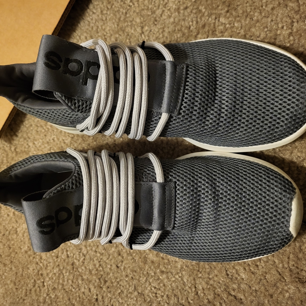 Sporty Gray Sneakers with White Laces